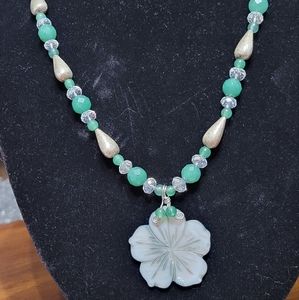 Green and Crystal Necklace